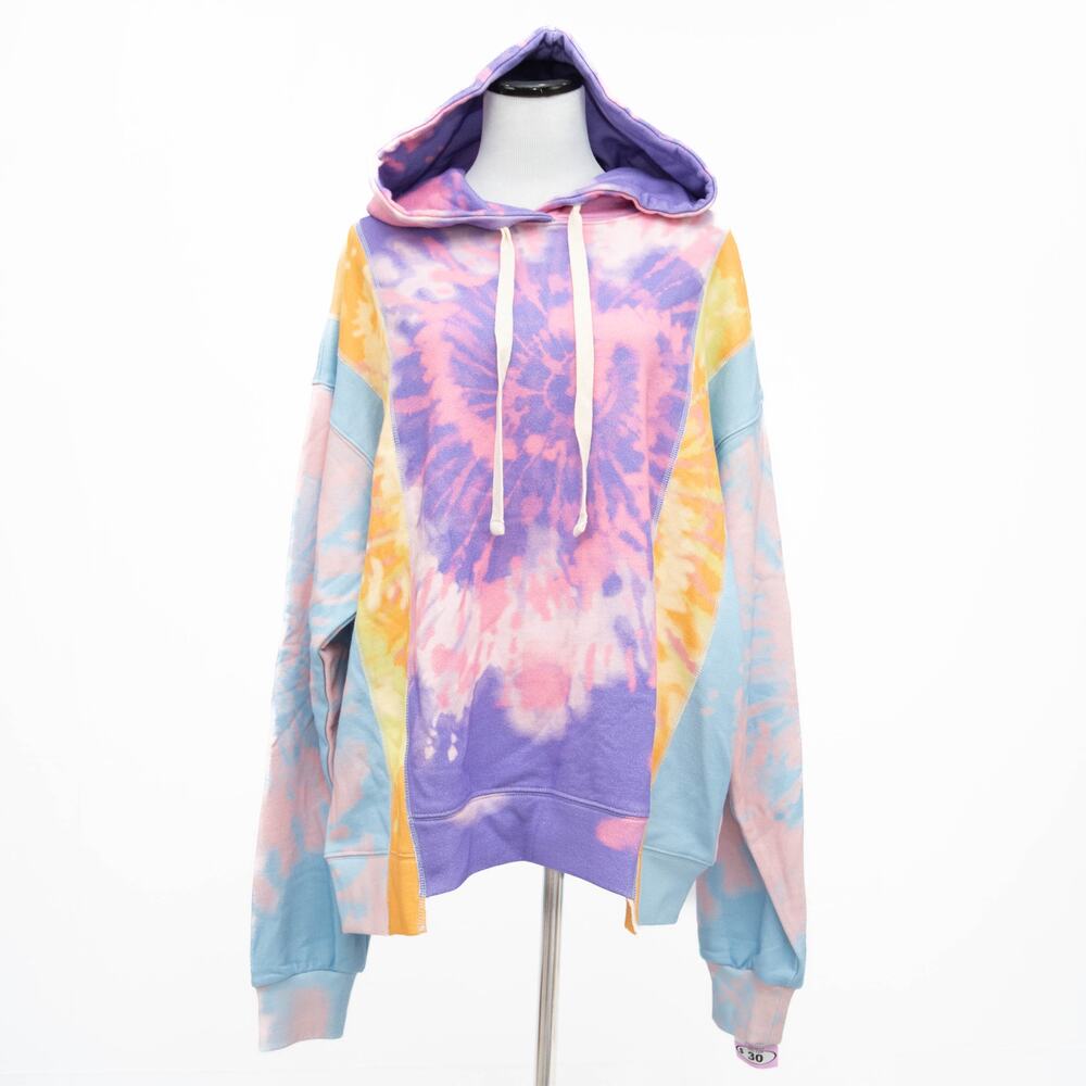 New Pistola Kaleidoscope Pink Purple Tie Dye Joey Hoodie Sweatshirt Size XS